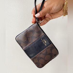 COACH Monogram Wallet Wristlet